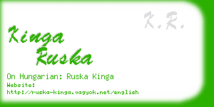 kinga ruska business card